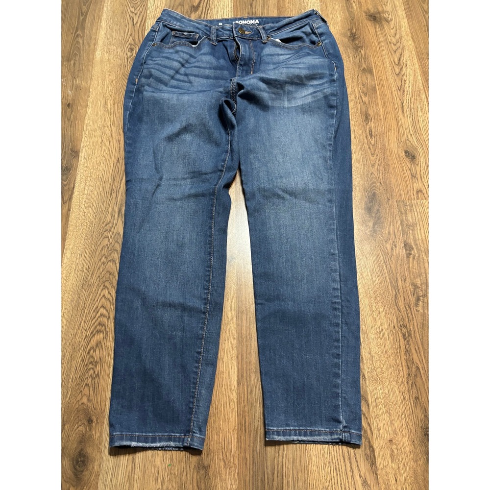 Sonoma Goods For Life Jeans Womens Size 8S Blue Denim Curvy Skinny Stretch